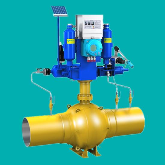 Pneumatic-hydraulic gas over oil actuator