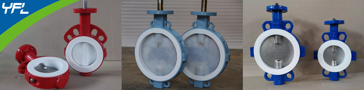 wafer fully PTFE lined butterfly valves