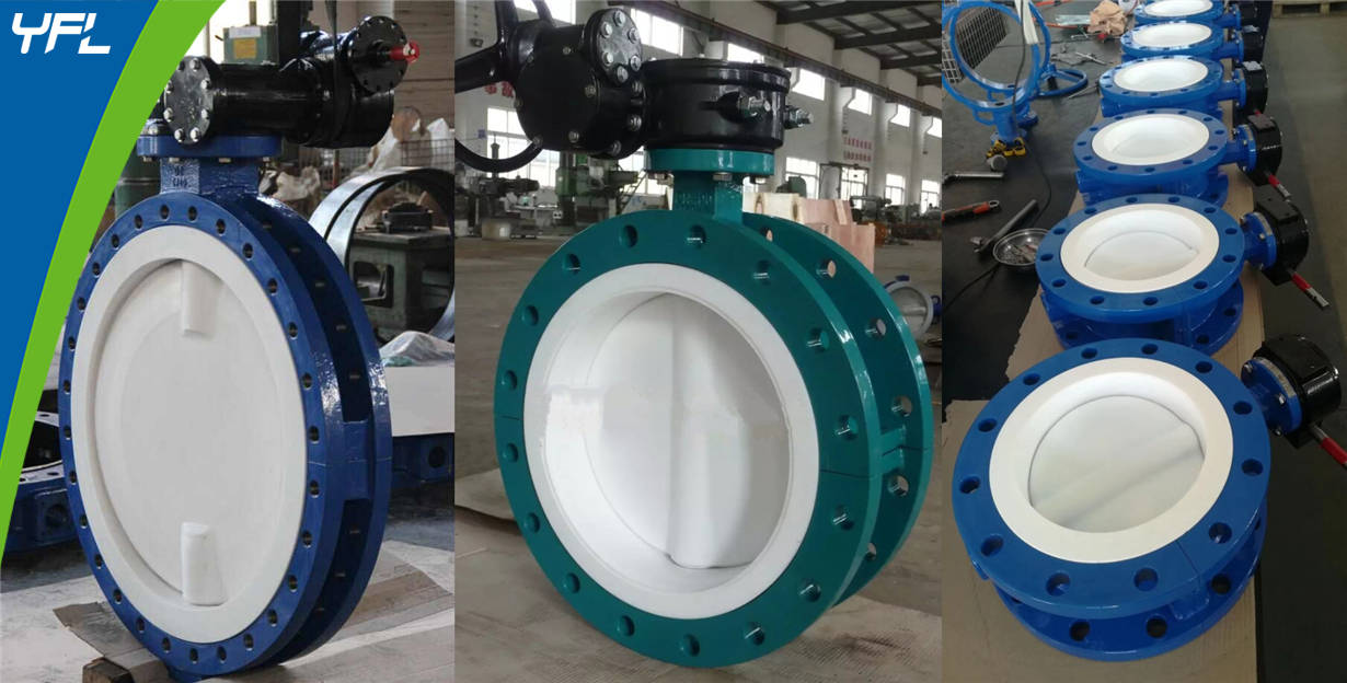 Flanged Fully PTFE Lined Butterfly valves