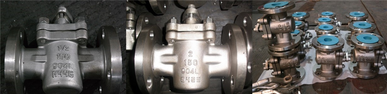 Duplex 904L sleeved type plug valves