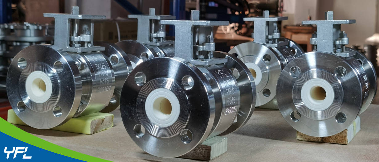 YFL anti-corrosive ceramic ball valves for nickel slurry