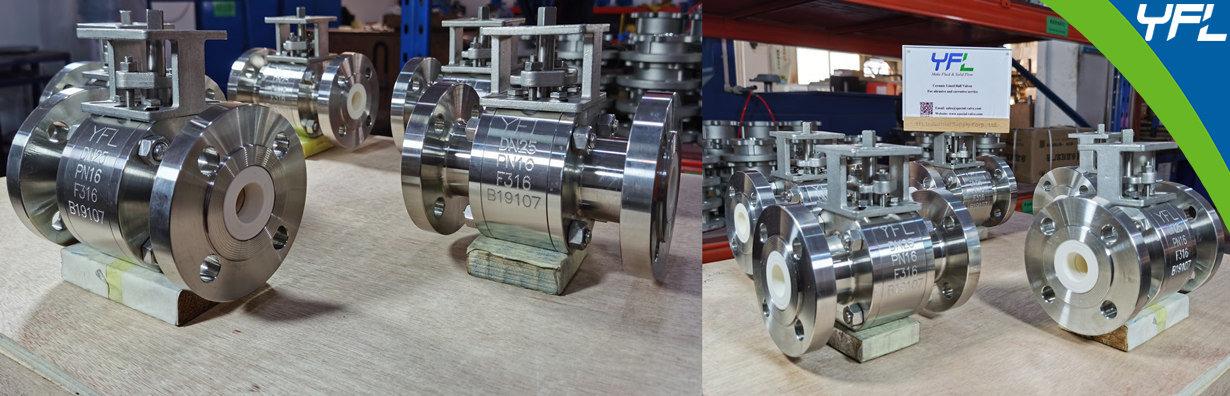 YFL corrosion resistant ceramic ball valves for mining slurry