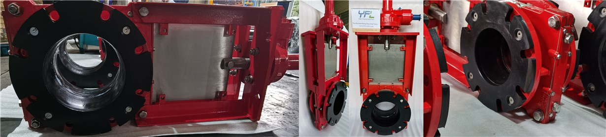 wear resistant mining slurry knife gate valves