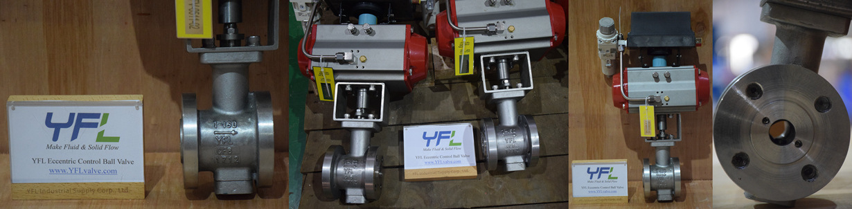 Eccentric v-port control ball valves