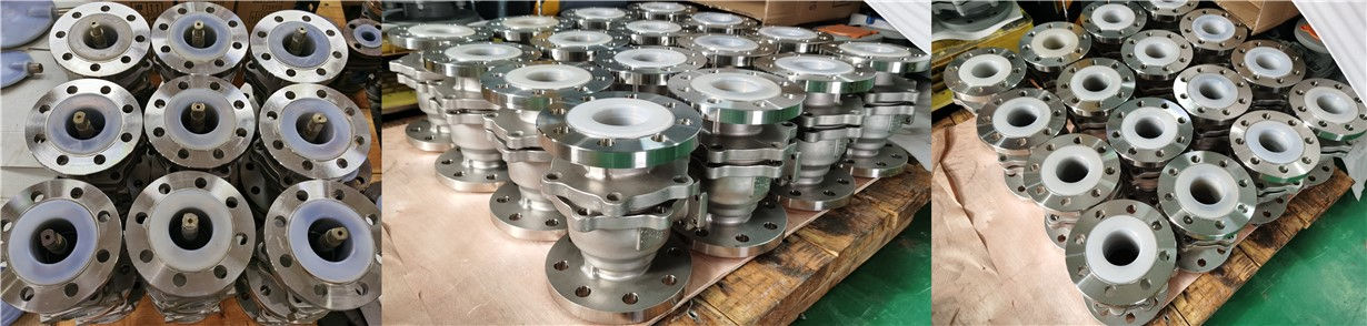 Corrosion resistant PFA lined ball valves