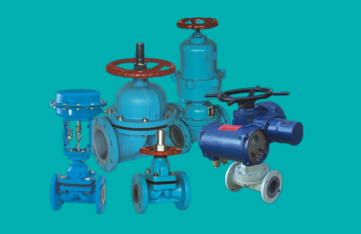 PFA lined pneumatic diaphragm valves