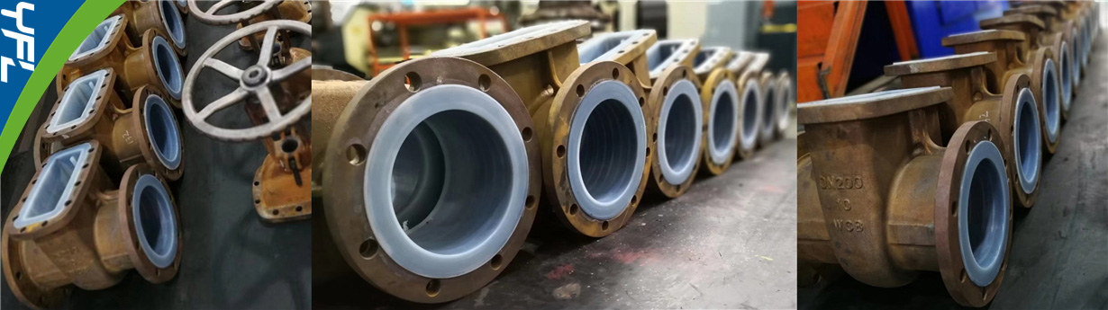 PFA lined gate valves