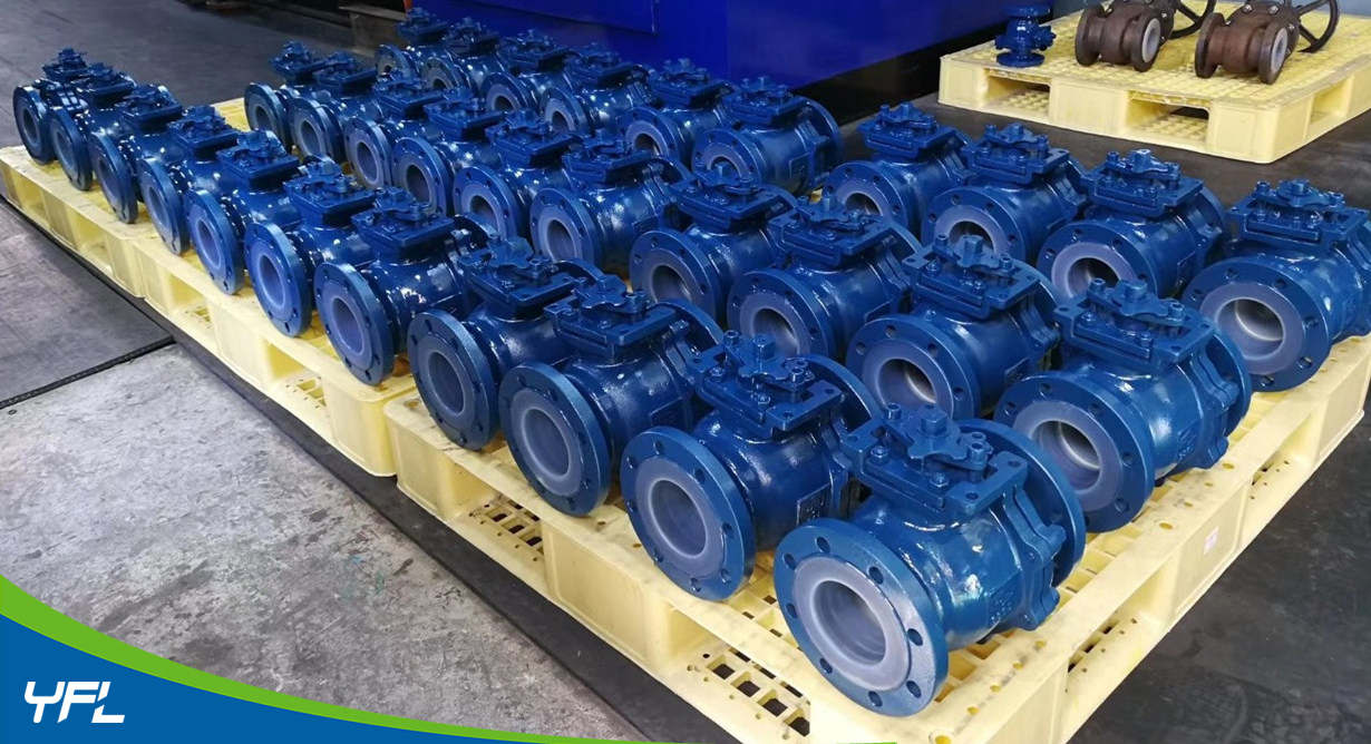 Corrosion resistant FEP PFA lined ball valves 