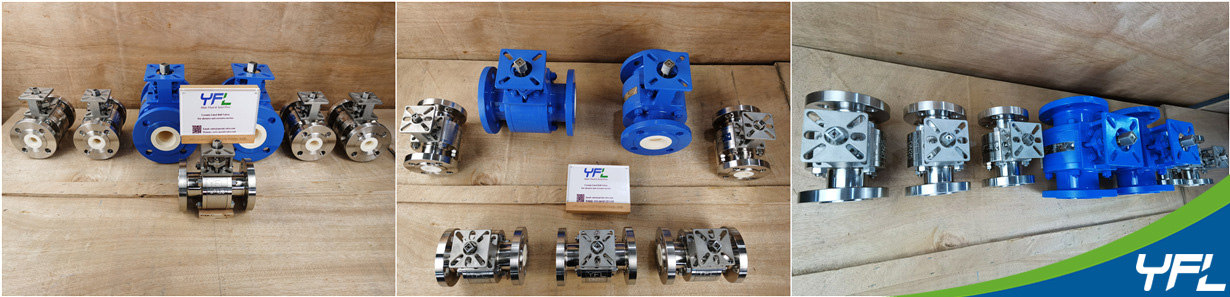 YFL Wear resistant v-notch ceramic lined ball valves