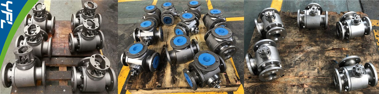 YFL T type three way ball valves, YFL L type three way ball valves