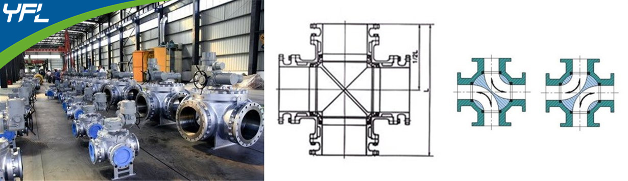 LL Type four way ball valves for circulating water