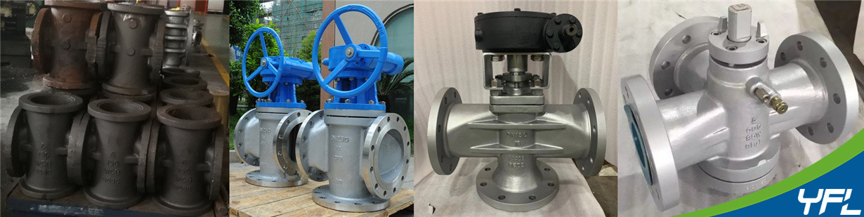 PTFE Sleeved Three way plug valves