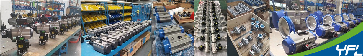 Rack and pinion pneumatic actuator for ball valves and butterfly valves