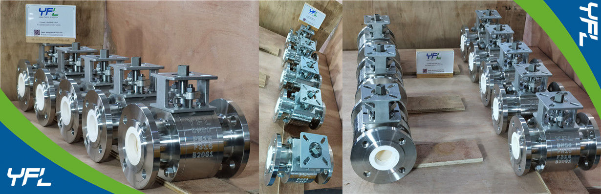 YFL Abrasion and corrosion resistant ceramic V-port ball valves for abrasive nickel slurry