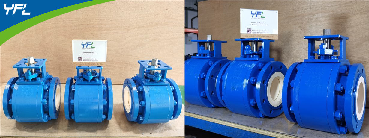 wear resistant ceramic ball valve for abrasive powder