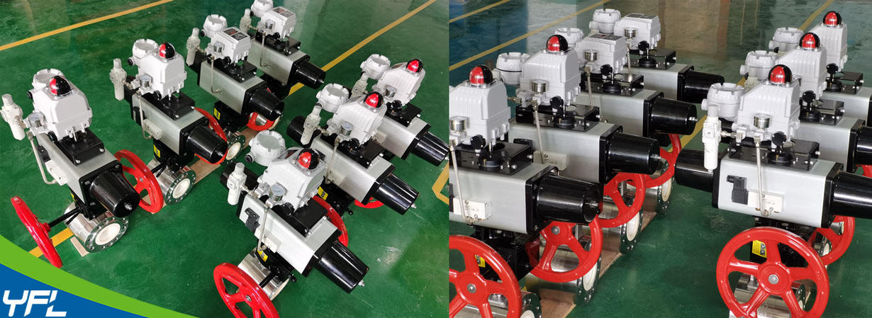 Pneumatic control ball valves, ceramic ball valves, Ceramic V-notch ball valves