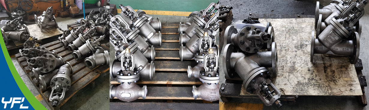 Bellows seal Y type globe valves