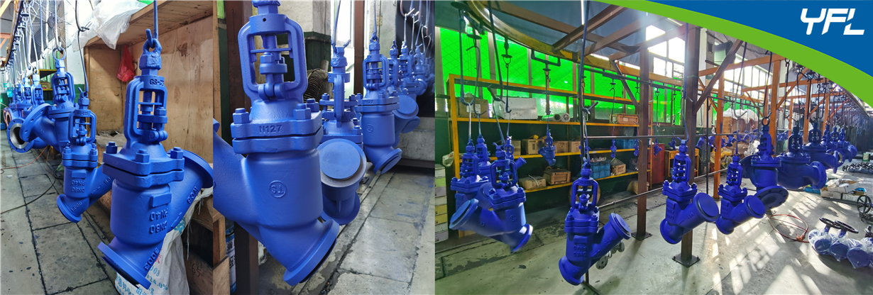 Bellows seal Y type globe valves