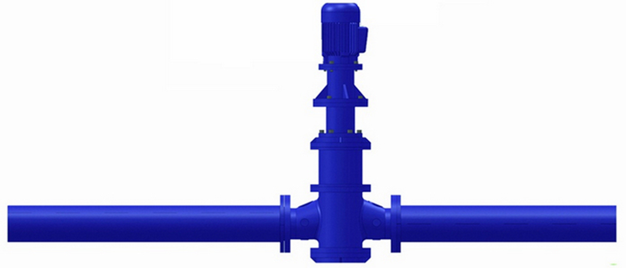 flange end inline sewage grinder