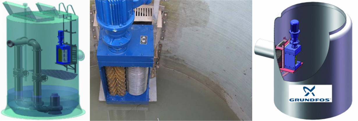 Single drum wastewater grinder for pumping station