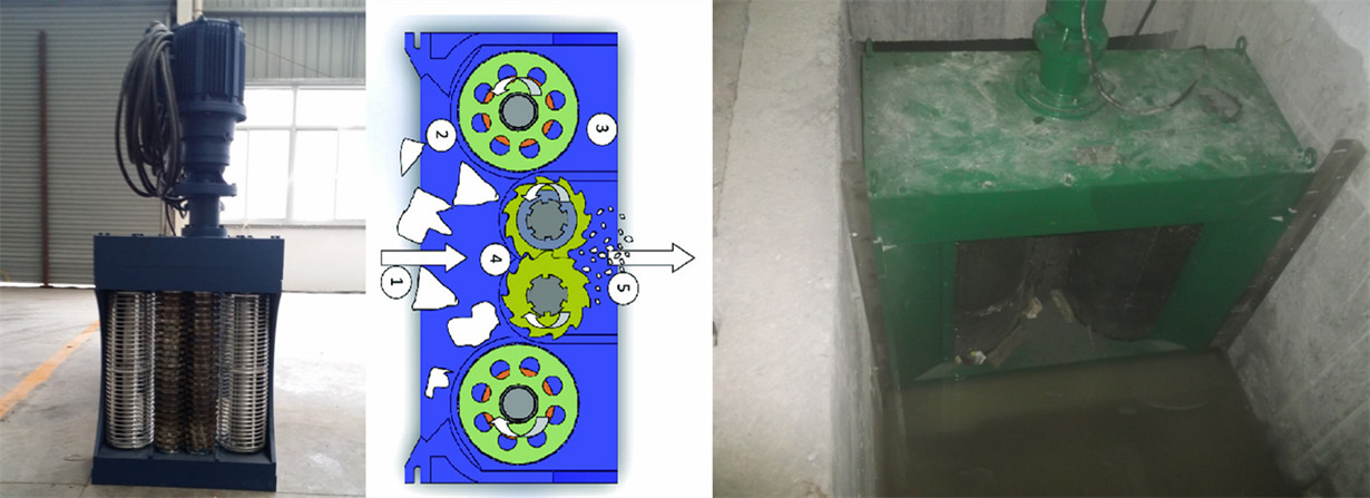 double drum wastewater grinder working principles