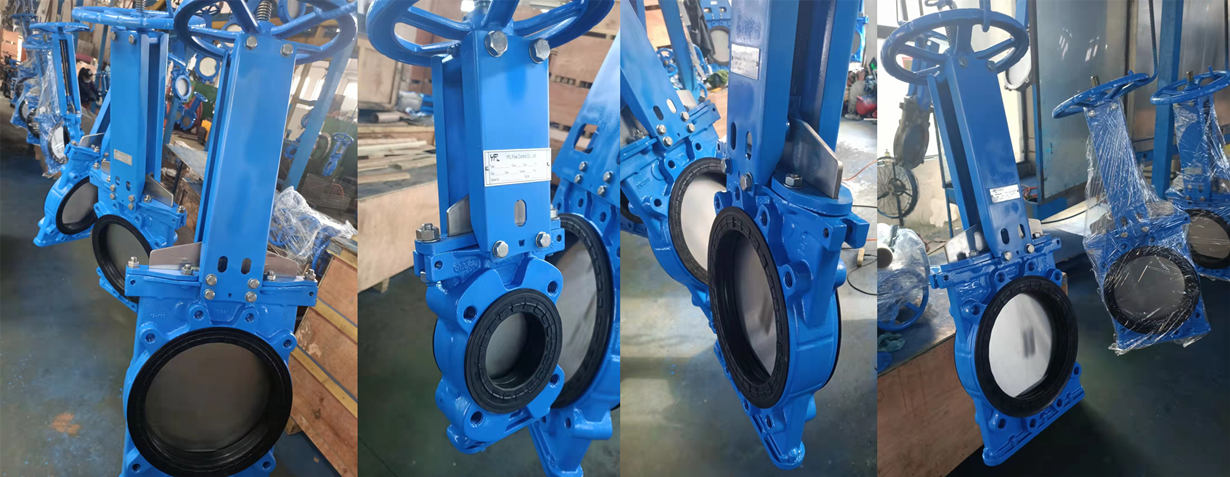 abrasion resistant Rubber seat knife gate valves for mining slurry