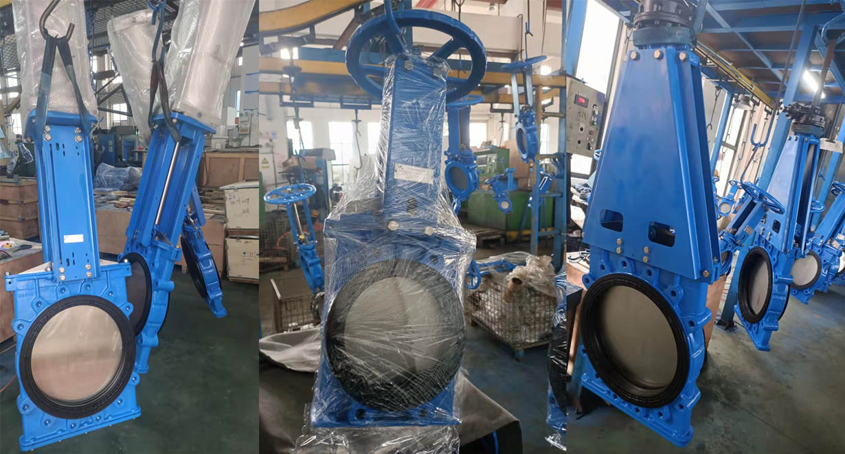 Heavy duty mining slurry knife gate valves