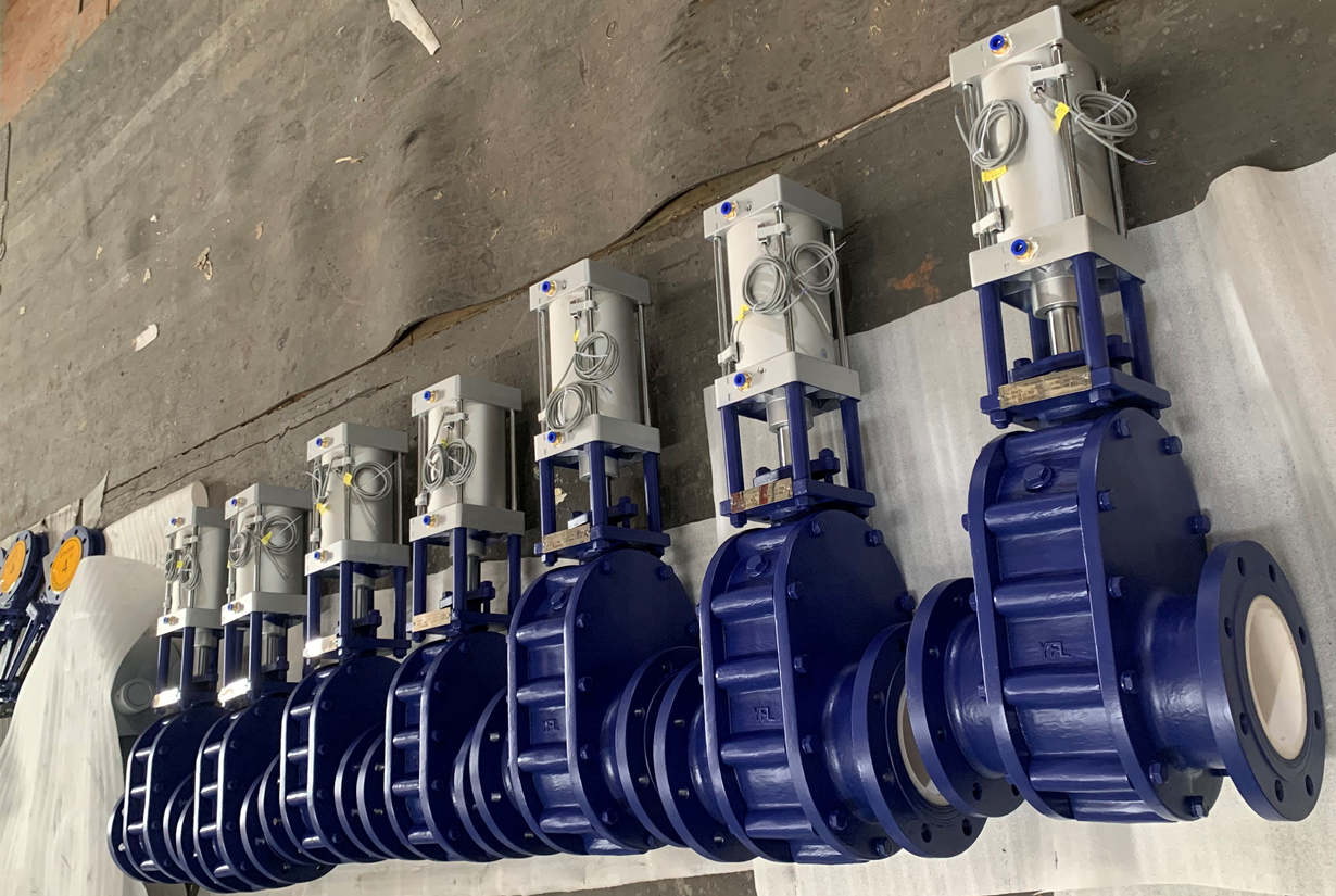 YFL Wear resistant ceramic double disc gate valves for power plants