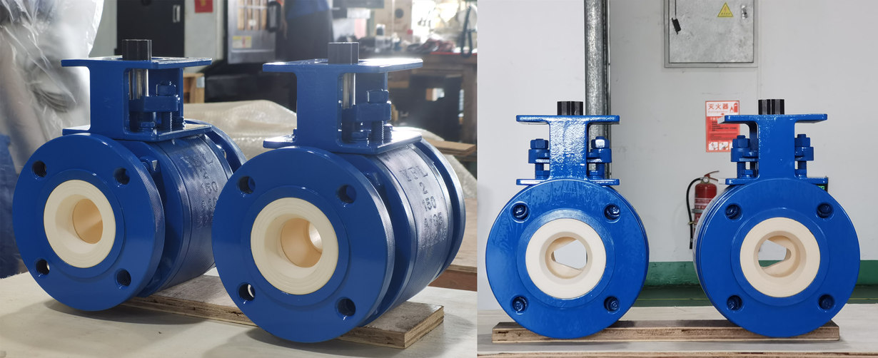 Wear resistant ceramic v-notch ball valves