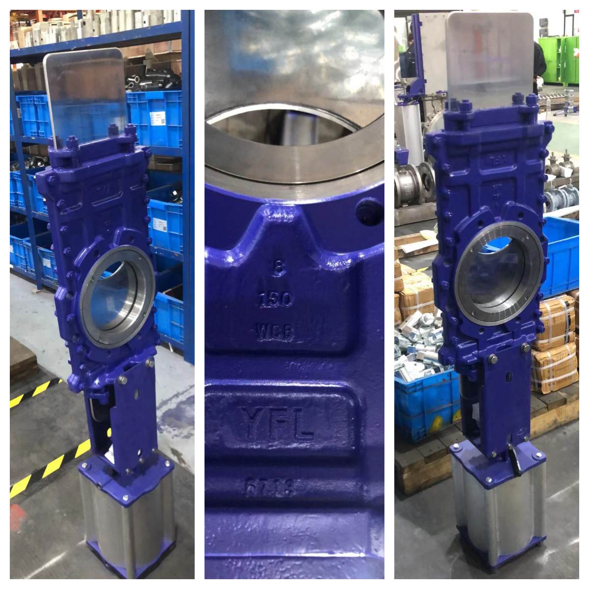 YFL pneumatic through conduit knife gate valves