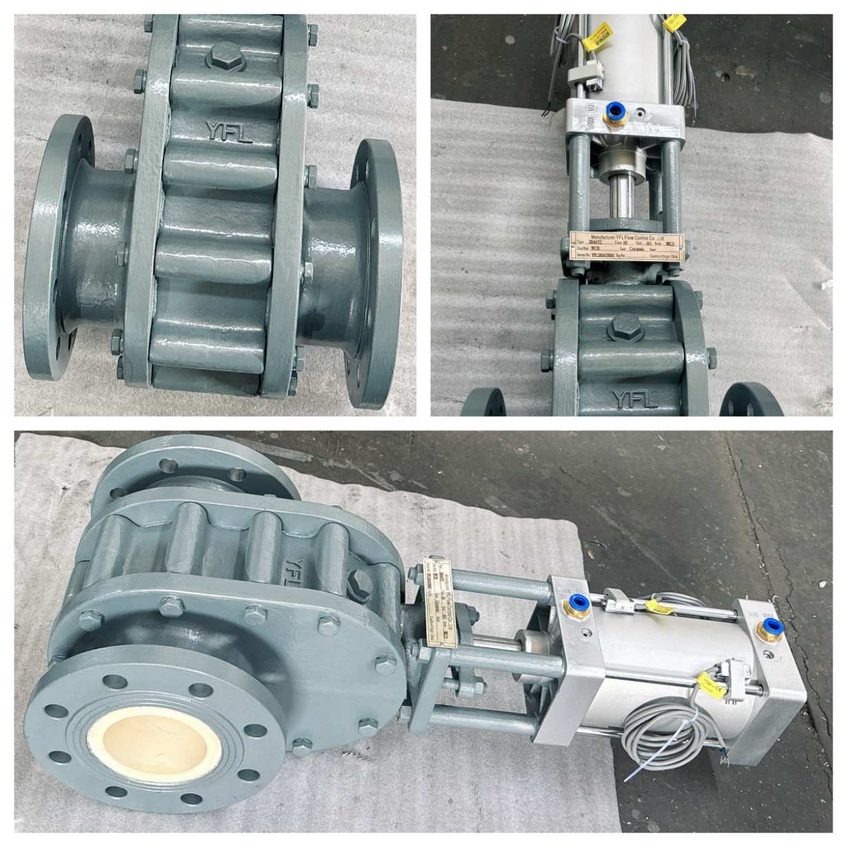 pneumatic ceramic double disc gate valves