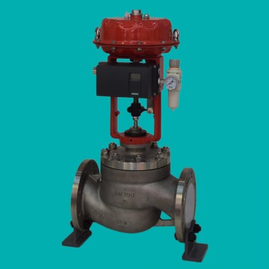 Pneumatic single seat control valves