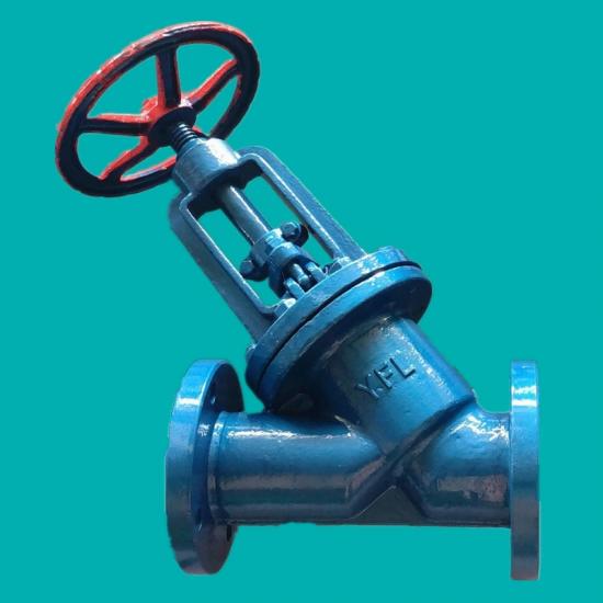 Rubber lined Y type globe valve