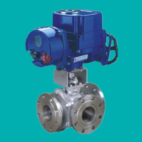 Three way ball valves