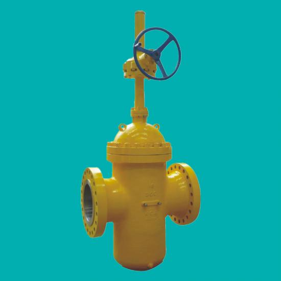 Slab gate valves with through conduit