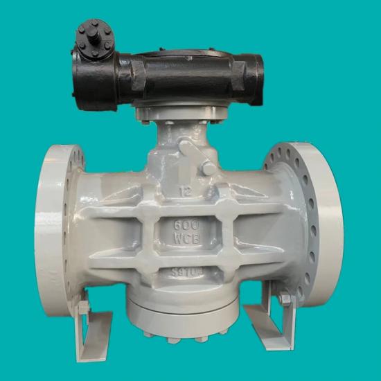 Inverted metal seated plug valves