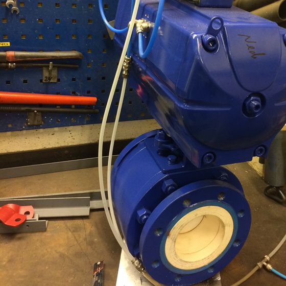 Ceramic  V-Port Ball Valves to Glencore for Nickel slurry in electrowinning process 