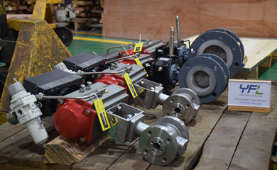 Corrosion Resistant PFA Lind Control Butterfly Valves and Eccentric V-Notch Control Ball Valves Exported to Philippines