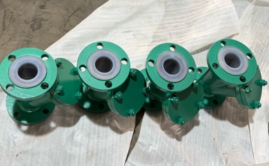 YFL Corrosion resistant PFA lined Y type strainer exported to Jamaica