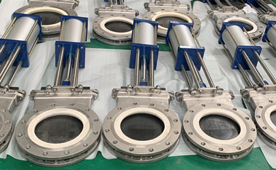 The third repeated order of wear resistant ceramic knife gate valves for fly ash in power plants