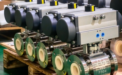 Repeated order of pneumatic ceramic ball valves for polysilicon powder