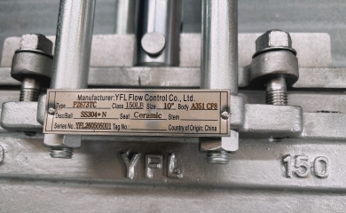 YFL Wear resistant ceramic knife gate valves export to Singapore