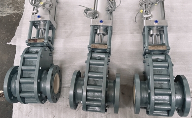 Pneumatic double disc ceramic gate valves exported to Pakistan