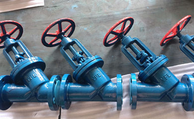 Hard rubber ebonite lined Y type globe valves with regulating disc to Brazil for corrosive service in chemical plants 
